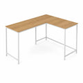 Eckschreibtisch L-Form Holzoptik Stahl 140x120x75 cm
