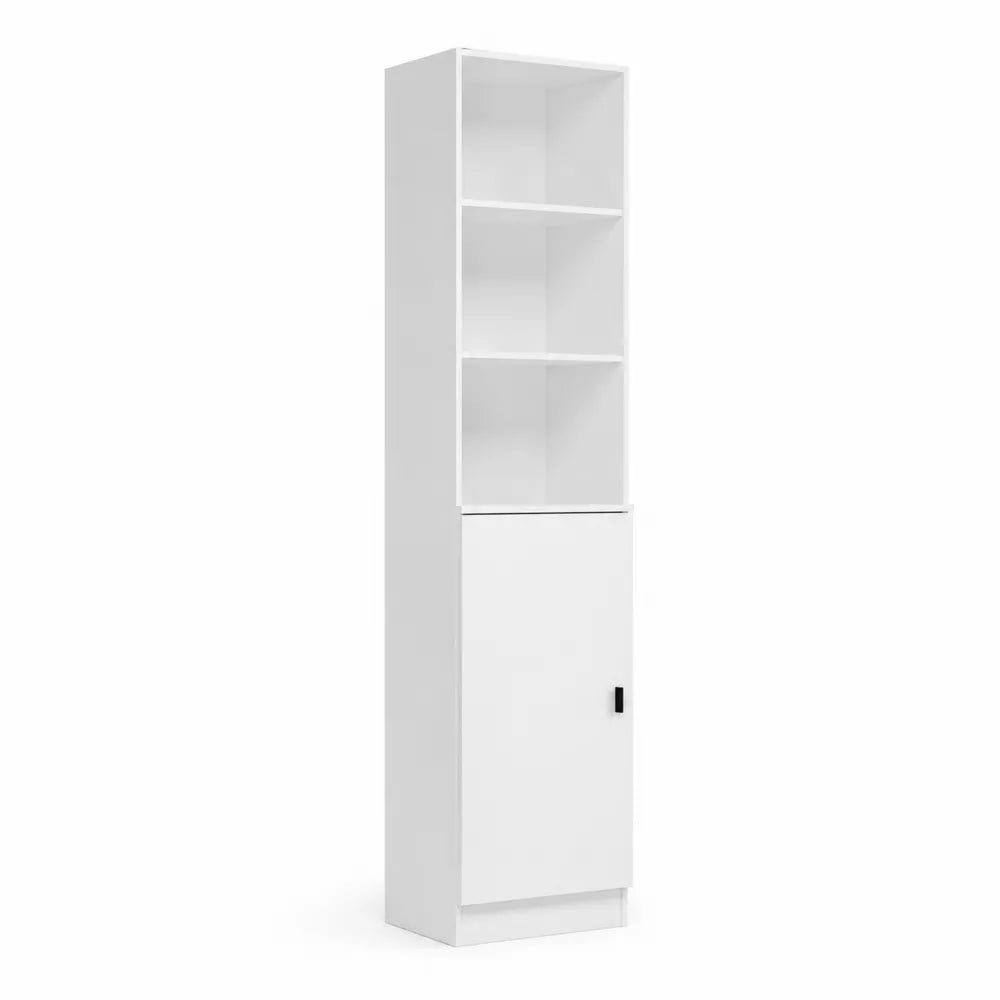 Hochschrank Weiß Holz 180x40x30 cm